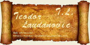 Teodor Laudanović vizit kartica